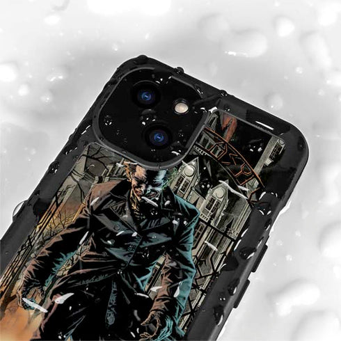 DC Comics The Joker Walking Dark Grounds Comic Art By Lee Bermejo iPhone 15 Waterproof Case