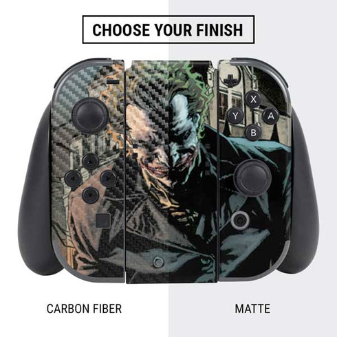 DC Comics The Joker Walking Dark Grounds Comic Art By Lee Bermejo Nintendo Switch Bundle Skin