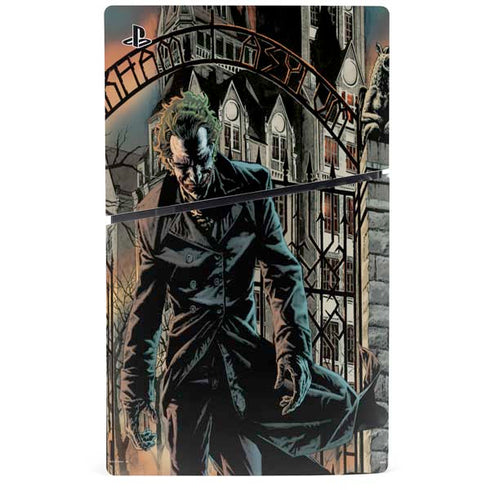 DC Comics The Joker Walking Dark Grounds Comic Art By Lee Bermejo PS5 Slim Disk Console Skin
