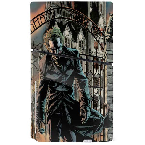 DC Comics The Joker Walking Dark Grounds Comic Art By Lee Bermejo PS5 Slim Disk Console Skin