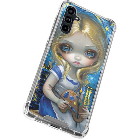 Artist Alice in Van Gogh Starry Night by Jasmine Becket-Griffith Galaxy A54 5G Clear Case