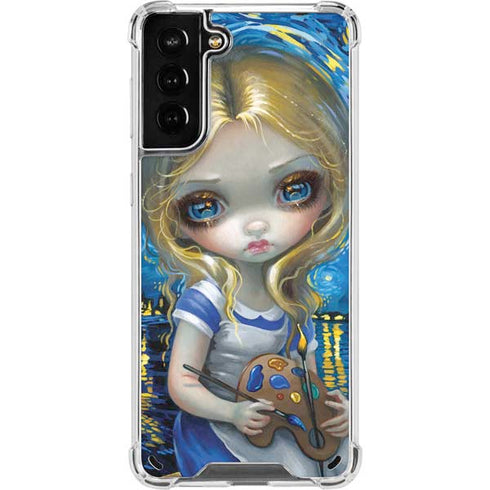 Artist Alice in Van Gogh Starry Night by Jasmine Becket-Griffith Galaxy S21 Plus 5G Clear Case