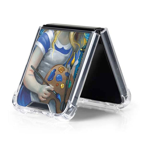 Artist Alice in Van Gogh Starry Night by Jasmine Becket-Griffith Galaxy Z Flip5 5G Clear Case