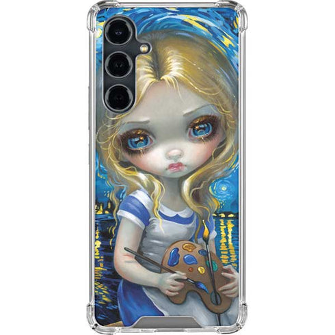 Artist Alice in Van Gogh Starry Night by Jasmine Becket-Griffith Galaxy S23 FE Clear Case