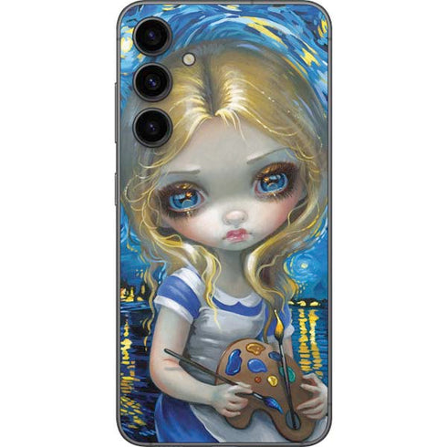 Artist Alice in Van Gogh Starry Night by Jasmine Becket-Griffith Galaxy S23 FE Skin