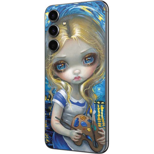 Artist Alice in Van Gogh Starry Night by Jasmine Becket-Griffith Galaxy S23 FE Skin