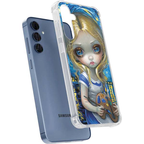 Artist Alice in Van Gogh Starry Night by Jasmine Becket-Griffith Galaxy S24 Clear Case