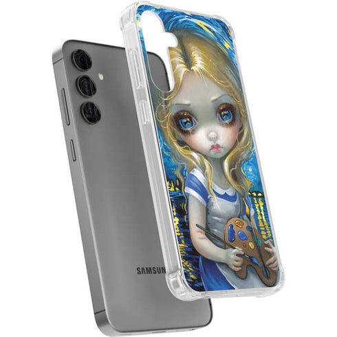 Artist Alice in Van Gogh Starry Night by Jasmine Becket-Griffith Galaxy S24 Plus Clear Case