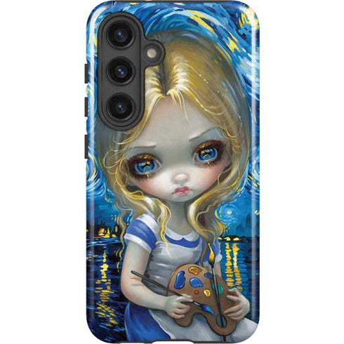 Artist Alice in Van Gogh Starry Night by Jasmine Becket-Griffith Galaxy S24 Plus Impact Case