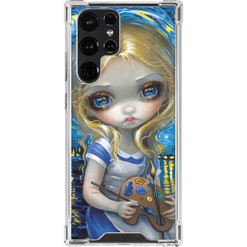 Artist Alice in Van Gogh Starry Night by Jasmine Becket-Griffith Galaxy S24 Ultra Clear Case