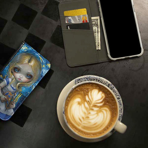 Artist Alice in Van Gogh Starry Night by Jasmine Becket-Griffith iPhone 15 Pro Folio Case
