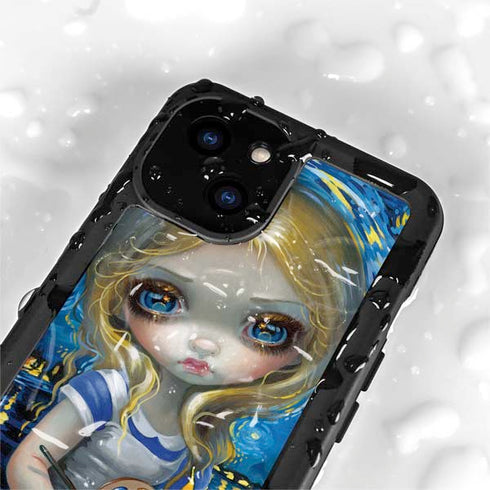 Artist Alice in Van Gogh Starry Night by Jasmine Becket-Griffith iPhone 15 Waterproof Case