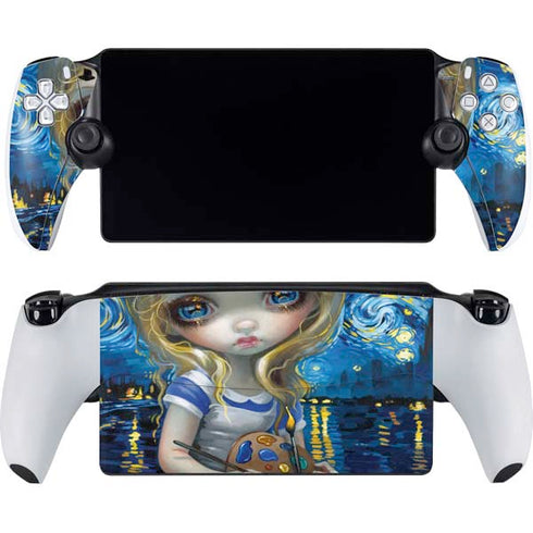 Artist Alice in Van Gogh Starry Night by Jasmine Becket-Griffith PlayStation Portal Remote Player Skin