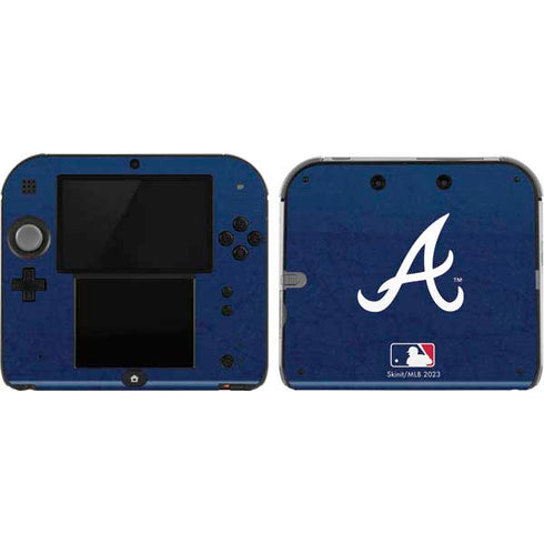 MLB Atlanta Braves - Solid Distressed Nintendo 2DS Skin