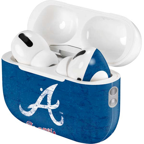 MLB Atlanta Braves - Solid Distressed AirPods Pro 2nd Gen Skin