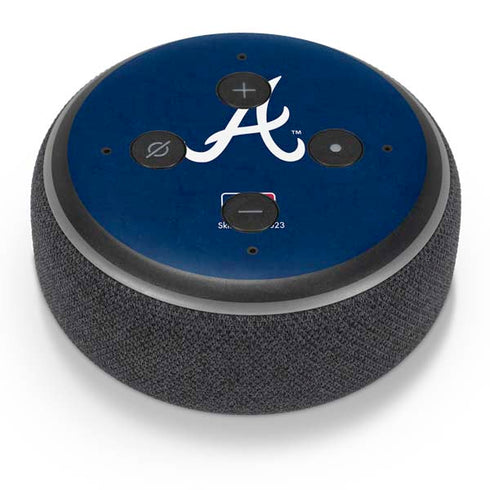 MLB Atlanta Braves - Solid Distressed Amazon Echo Dot Skin