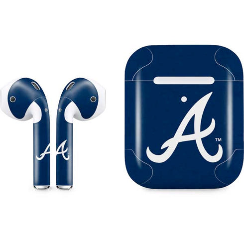 MLB Atlanta Braves - Solid Distressed Apple AirPods 2 Skin