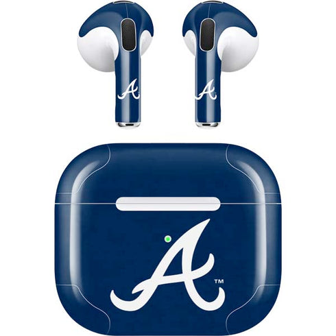 MLB Atlanta Braves - Solid Distressed Apple AirPods (3rd Gen 2021) Skin