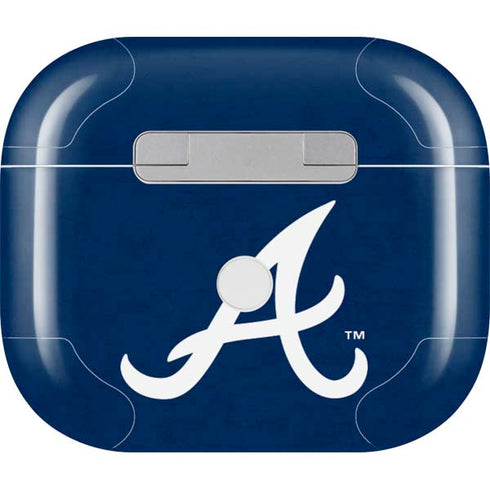 MLB Atlanta Braves - Solid Distressed Apple AirPods (3rd Gen 2021) Skin