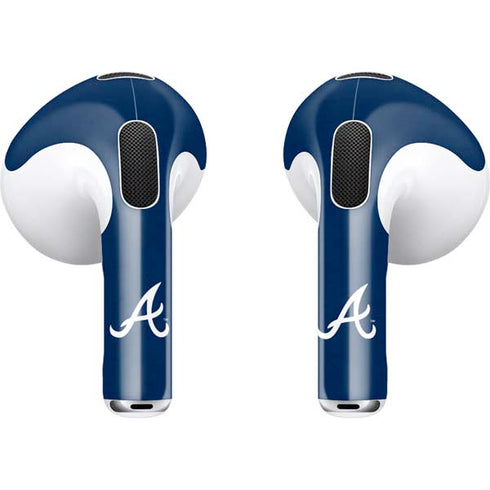 MLB Atlanta Braves - Solid Distressed Apple AirPods (3rd Gen 2021) Skin