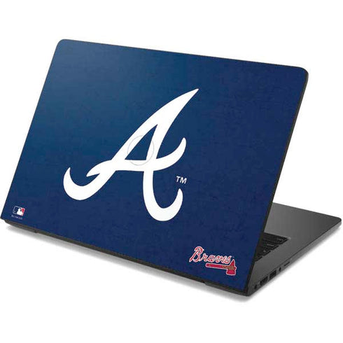 MLB Atlanta Braves - Solid Distressed Dell Chromebook Skin