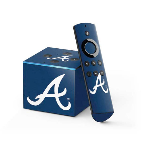 MLB Atlanta Braves - Solid Distressed Fire TV Cube Skin