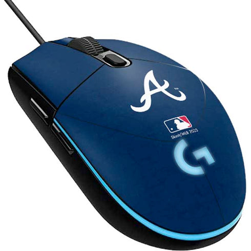 MLB Atlanta Braves - Solid Distressed G203 Prodigy RGB Wired Gaming Mouse Skin