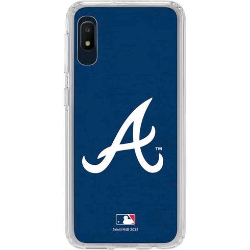 MLB Atlanta Braves - Solid Distressed Galaxy A10e Clear Case