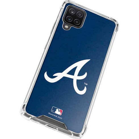 MLB Atlanta Braves - Solid Distressed Galaxy A12 Clear Case