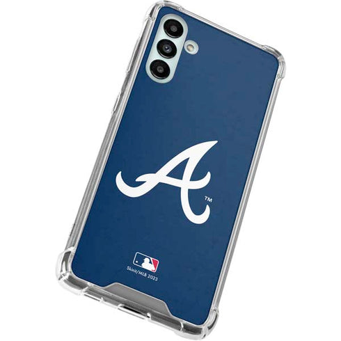 MLB Atlanta Braves - Solid Distressed Galaxy A13 5G Clear Case
