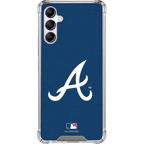 MLB Atlanta Braves - Solid Distressed Galaxy A14 5G Clear Case