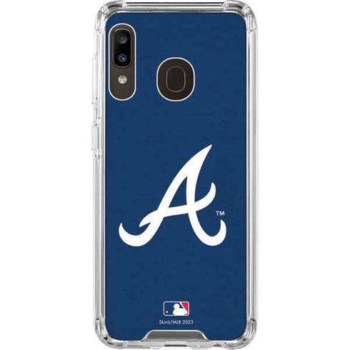MLB Atlanta Braves - Solid Distressed Galaxy A30 Clear Case