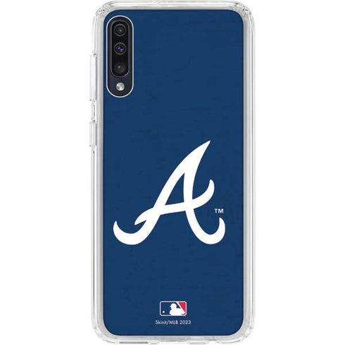 MLB Atlanta Braves - Solid Distressed Galaxy A50 Clear Case