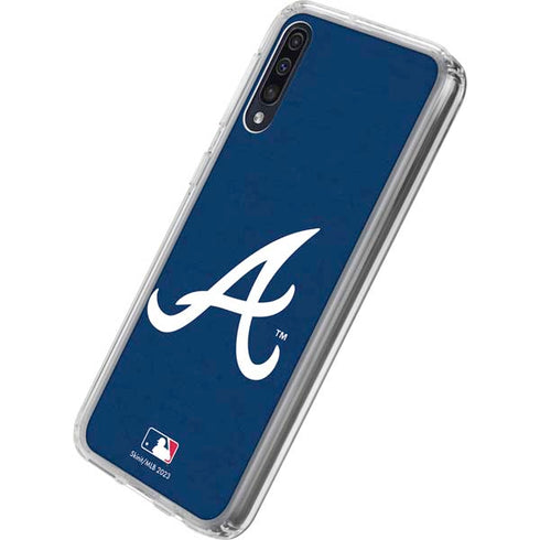 MLB Atlanta Braves - Solid Distressed Galaxy A50 Clear Case