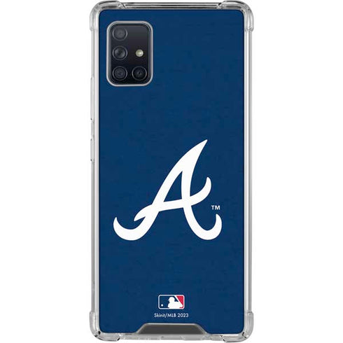 MLB Atlanta Braves - Solid Distressed Galaxy A51 5G Clear Case