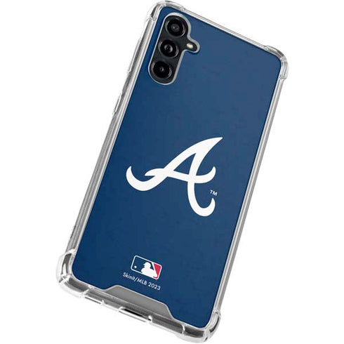 MLB Atlanta Braves - Solid Distressed Galaxy A54 5G Clear Case