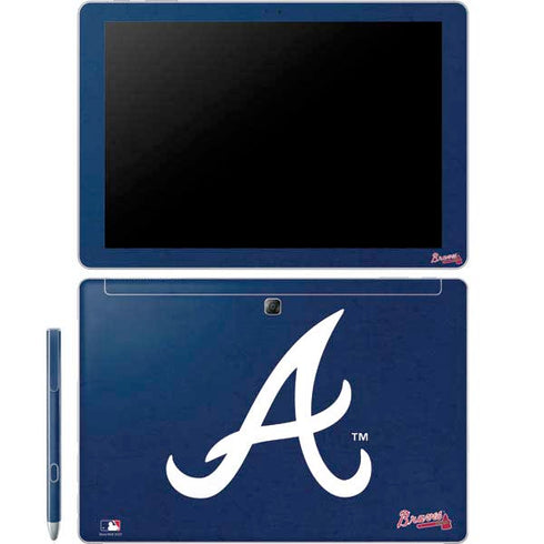 MLB Atlanta Braves - Solid Distressed Galaxy Book 12in Skin