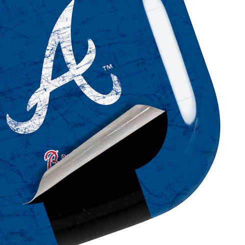 MLB Atlanta Braves - Solid Distressed Galaxy Buds Live Skin