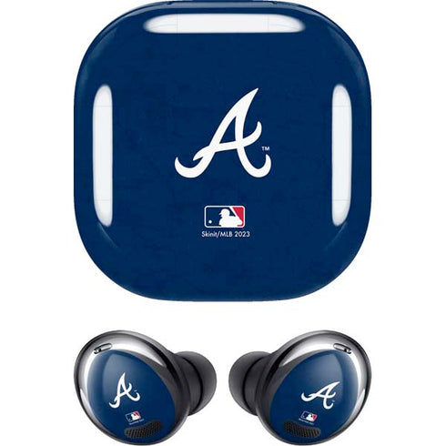 MLB Atlanta Braves - Solid Distressed Galaxy Buds Pro Skin