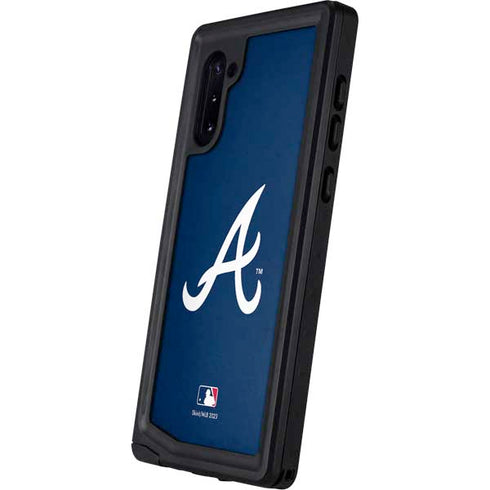 MLB Atlanta Braves - Solid Distressed Galaxy Note 10 Waterproof Case
