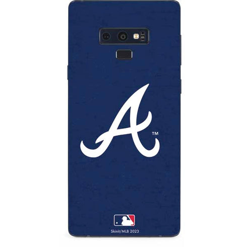 MLB Atlanta Braves - Solid Distressed Galaxy Note 9 Skin