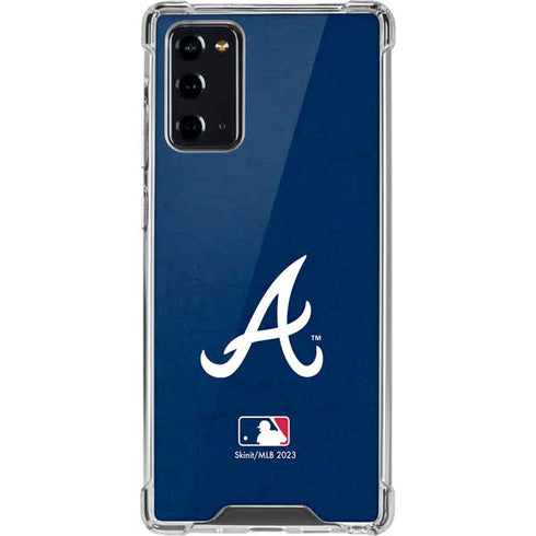 MLB Atlanta Braves - Solid Distressed Galaxy Note20 5G Clear Case