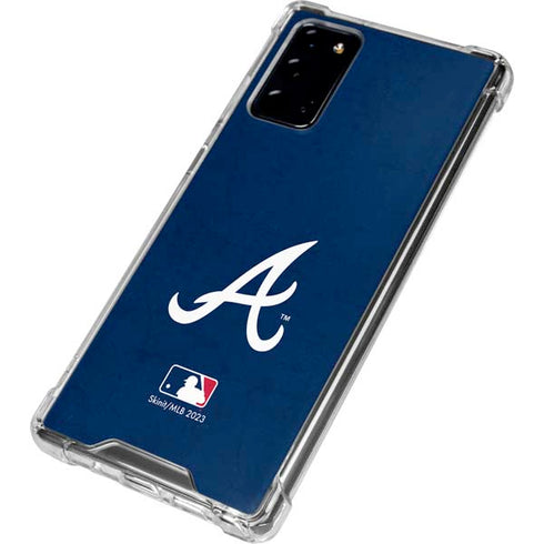 MLB Atlanta Braves - Solid Distressed Galaxy Note20 5G Clear Case