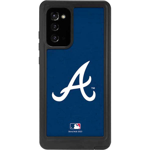 MLB Atlanta Braves - Solid Distressed Galaxy Note20 5G Waterproof Case