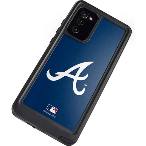 MLB Atlanta Braves - Solid Distressed Galaxy Note20 5G Waterproof Case