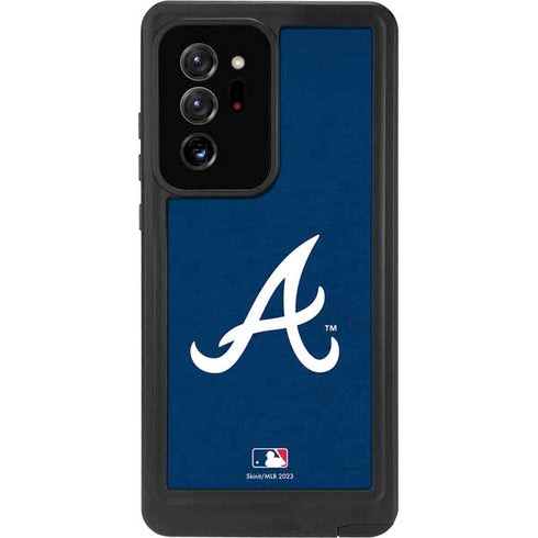 MLB Atlanta Braves - Solid Distressed Galaxy Note20 Ultra 5G Waterproof Case