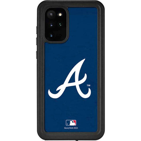 MLB Atlanta Braves - Solid Distressed Galaxy S20 Plus Waterproof Case