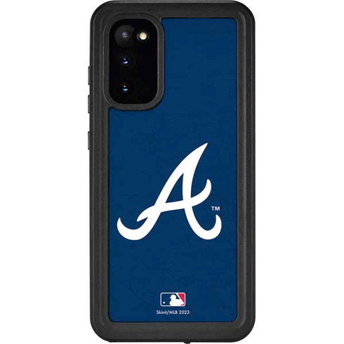 MLB Atlanta Braves - Solid Distressed Galaxy S20 Waterproof Case