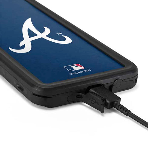 MLB Atlanta Braves - Solid Distressed Galaxy S20 Waterproof Case