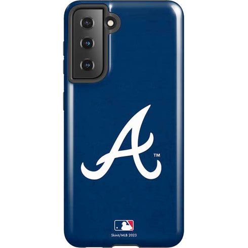 MLB Atlanta Braves - Solid Distressed Galaxy S21 5G Pro Case